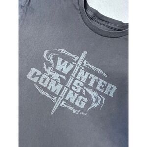 Game of Thrones/House of Stark "Winter Is Coming"Graphic Gray T-Shirt Mens Large